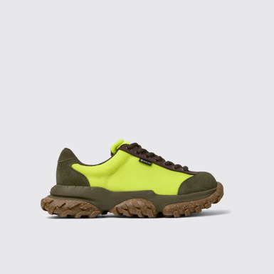 Karst Trek - GORE-TEX 女裝啡綠色織物磨砂革運動鞋。