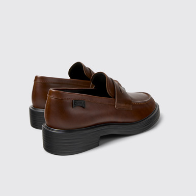 Back view of Dean Brown Leather Shoes for Women.