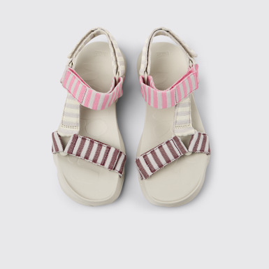 Overhead view of Karst Sandal Multicolor Textile Sandals for Women.