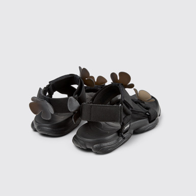 Karst Sandal Sandalias de textil negras para mujer.