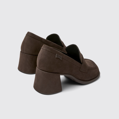Back view of Kora Brown Nubuck Moccasins for Women.