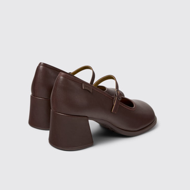 Back view of Kora Burgundy Leather Moccasins for Women.