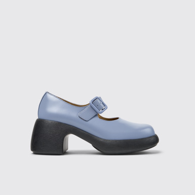 Thelma II Mocasines azules de piel para mujer.