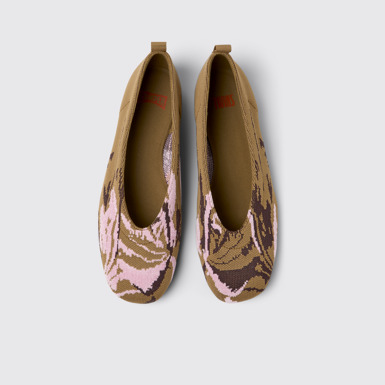 Overhead view of Twins Multicolor Recycled PET Ballerinas for Women.