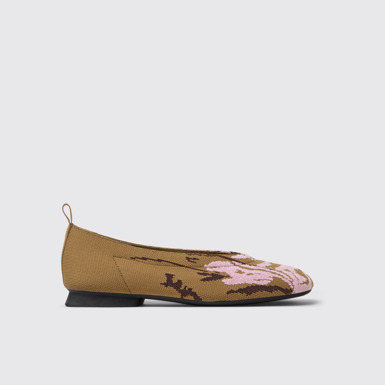 Side view of Twins Multicolor Recycled PET Ballerinas for Women.