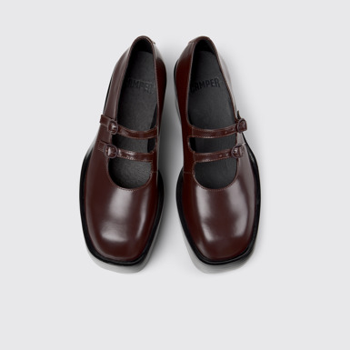 Billie Mocassins en cuir bordeaux pour femme.