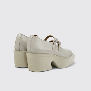 Back view of Billie Gray Leather Moccasins for Women.