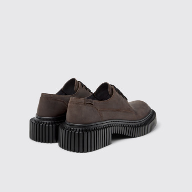 Back view of Pix Berlin Brown Nubuck Shoes for Women.