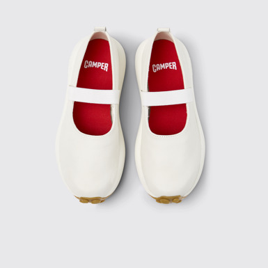  White Leather Moccasins/Ballerinas for Women.