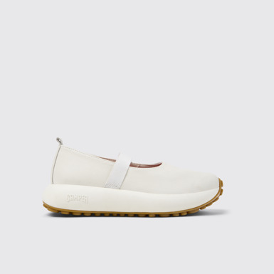  White Leather Moccasins/Ballerinas for Women.
