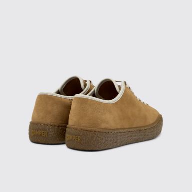 Back view of Peu Terreno Brown and Gray Nubuck and Leather Shoes for Women.