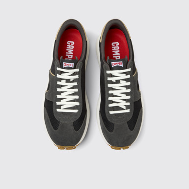 Overhead view of Pelotas Athens Multicolor Recycled PET and Nubuck Women's Sneakers.