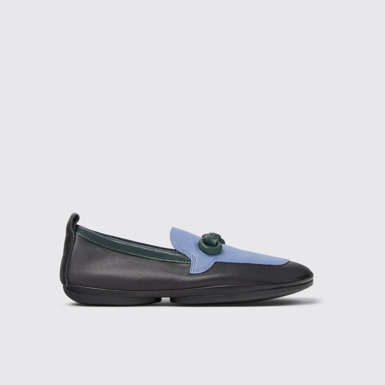 Side view of Twins Multicolor Leather Ballerinas for Women.