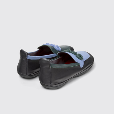Back view of Twins Multicolor Leather Ballerinas for Women.