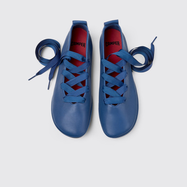 Right Nina Ballerines en cuir bleues Pour femme.