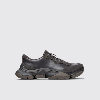 Karst 2 Czarno-szare skórzane sneakersy damskie.