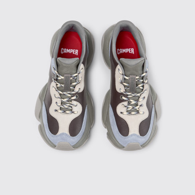 Overhead view of Karst 2 Multicolor Leather and Nubuk Sneakers for Women.