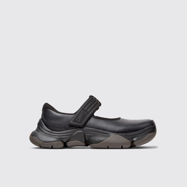 Karst 2 Czarne skórzane sneakersy damskie.