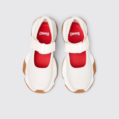 Overhead view of Karst 2 White Leather Sneakers for Women.