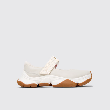 Side view of Karst 2 White Leather Sneakers for Women.