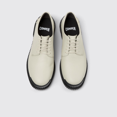 Pix Zapatos de piel gris para mujer.