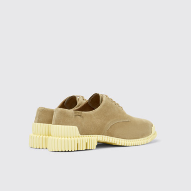 Back view of Pix Brown Suede Leather Shoes for Women.