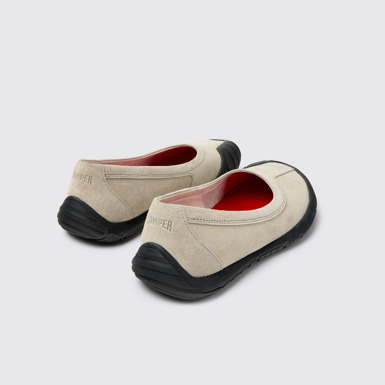 Back view of Peu Path Gray Nubuck Sneakers for Women.