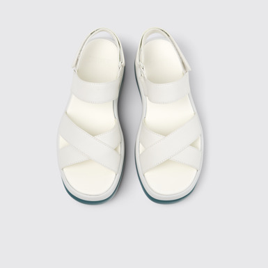 Pelotas Flota Up Sandalias de piel blancas para mujer.