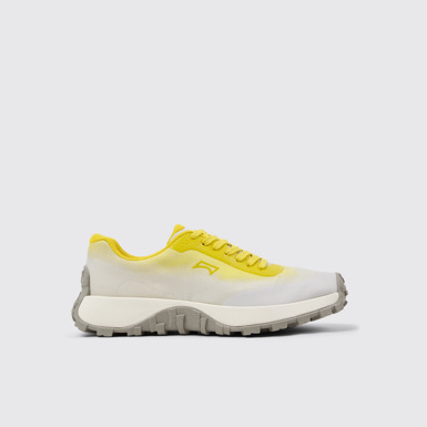 Side view of Drift Trail Gray Recycled Engineered Materials Sneakers for Women.