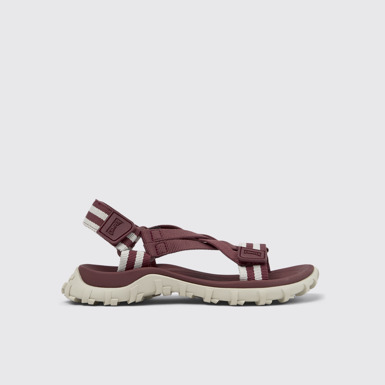 Side view of Drift Trail Sandal Burgundy Textile Sandals for Women.