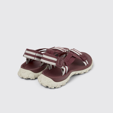 Back view of Drift Trail Sandal Burgundy Textile Sandals for Women.
