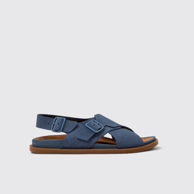 Lluc Sandal Sandali in camoscio blu Da donna.