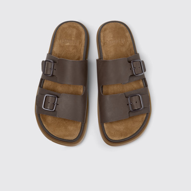 Lluc Sandal Sandales en cuir marron Pour femme.