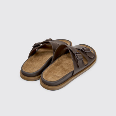 Lluc Sandal Sandales en cuir marron Pour femme.