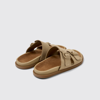 Lluc Sandal Sandales en daim marron Pour femme.