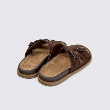 Lluc Sandal Sandales en daim marron Pour femme.