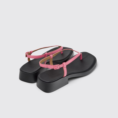 Dana Sandales en cuir roses Pour femme.