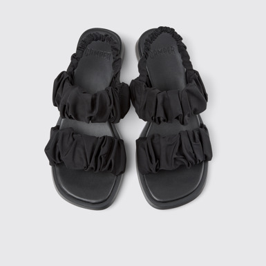 Dana Sandalias de tejido negro para mujer.