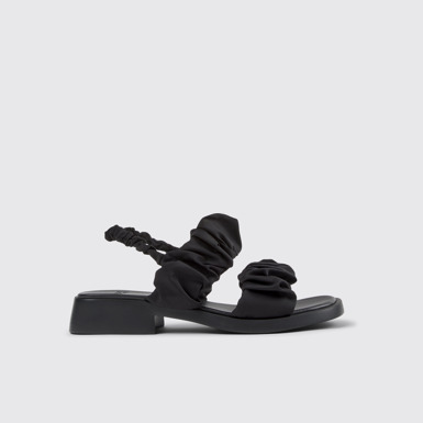 Dana Sandalias de tejido negro para mujer.