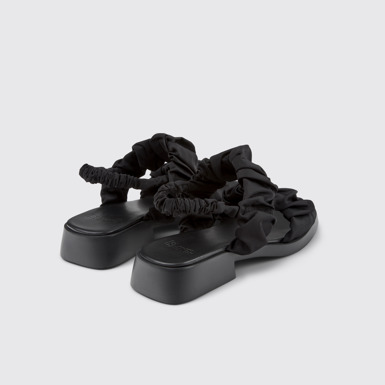 Dana Sandalias de tejido negro para mujer.