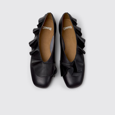 Casi Myra Ballerine in pelle nere Da donna.