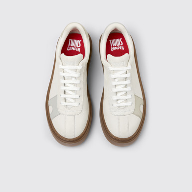 Overhead view of Twins Multicolor Leather Sneakers for Women.