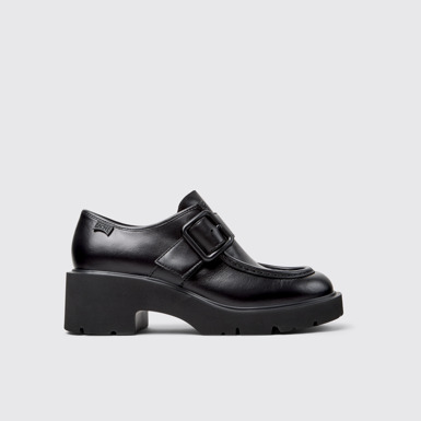 Milah Chaussures en cuir noir pour femme.