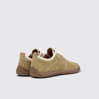 Back view of Peu Path+ Brown Nubuck Sneakers for Women.