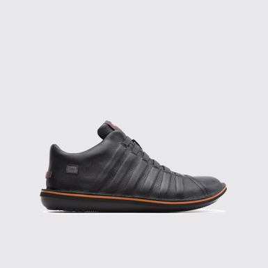 Side view of Beetle Black Ankle Boots for Men