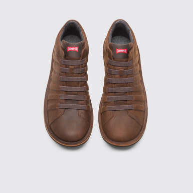 Overhead view of Beetle Brown Ankle Boots for Men