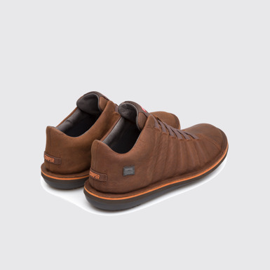 Back view of Beetle Brown Ankle Boots for Men