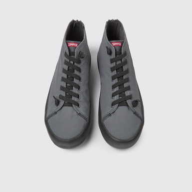 Overhead view of Andratx Gray textile sneakers for men