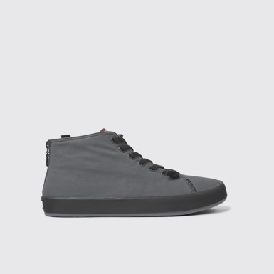 Side view of Andratx Gray textile sneakers for men