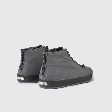 Back view of Andratx Gray textile sneakers for men